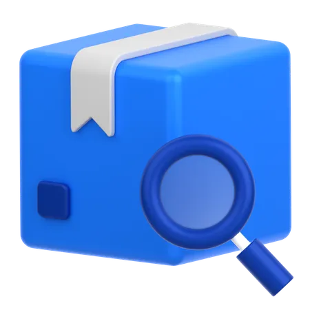 Boîte avec loupe  3D Icon