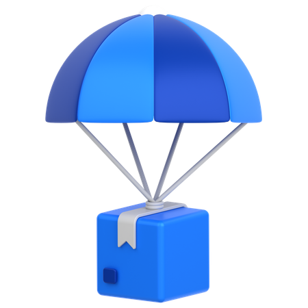 Boîte avec parapluie  3D Icon