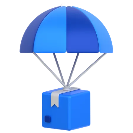 Boîte avec parapluie  3D Icon