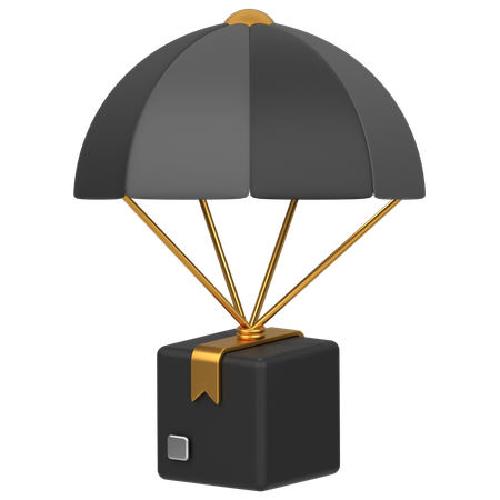 Boîte avec parapluie  3D Icon