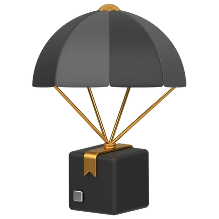 Boîte avec parapluie  3D Icon