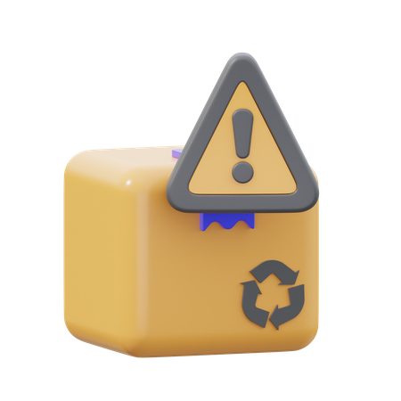 Boîte d'avertissement  3D Icon