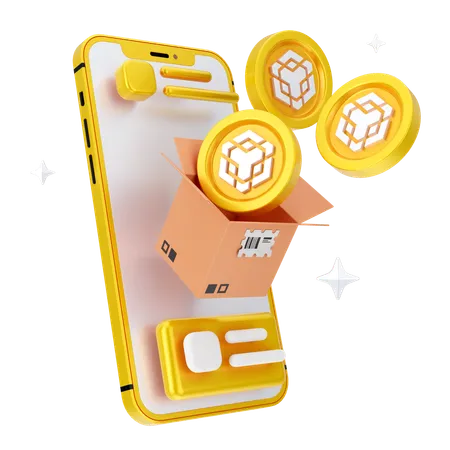 Boîte binance en ligne  3D Icon