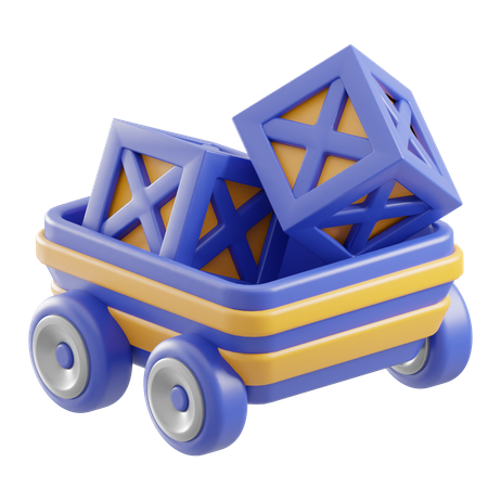 Chariot-boîte  3D Icon