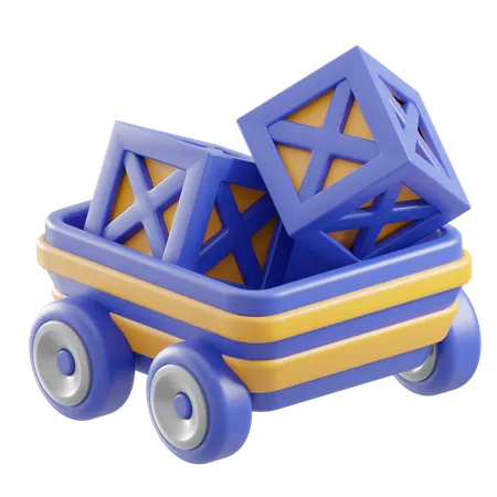 Chariot-boîte  3D Icon