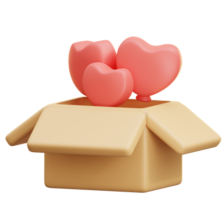 Boîte à coeur  3D Icon