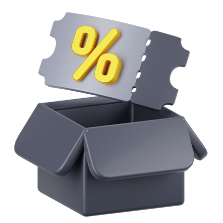 Coupon de boîte  3D Icon