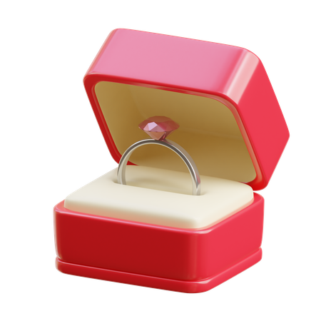 Boîte de bague  3D Icon