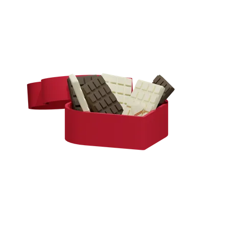 Boîte de chocolat pour la Saint-Valentin  3D Illustration