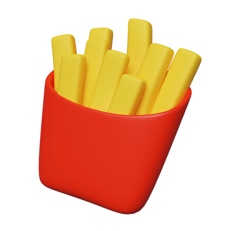 Boîte de frites  3D Icon