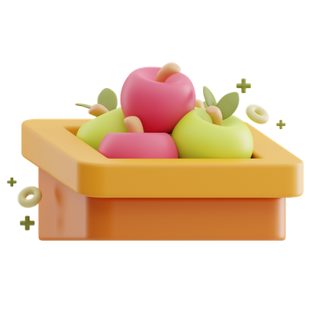 Boîte de fruits  3D Icon