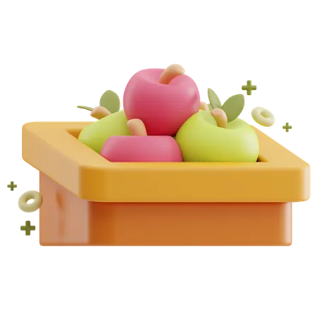 Boîte de fruits  3D Icon