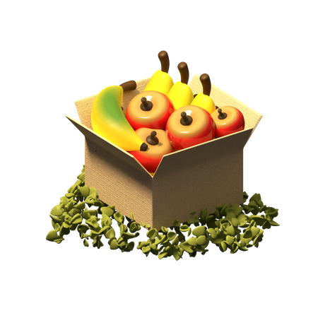 Boîte de fruits  3D Icon