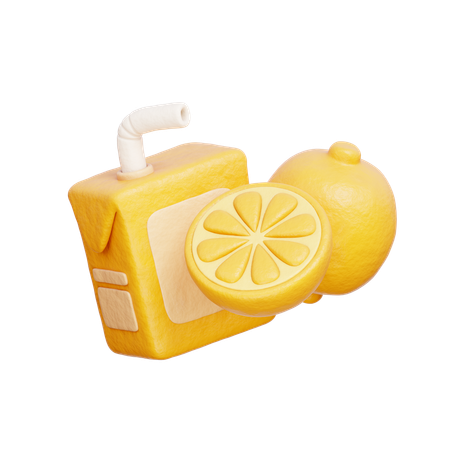 Boîte de jus de citron  3D Icon