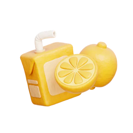 Boîte de jus de citron  3D Icon