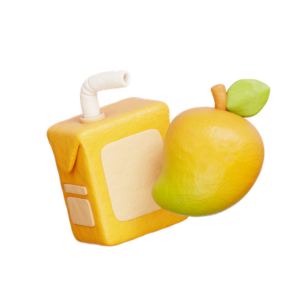 Boîte de jus de mangue  3D Icon