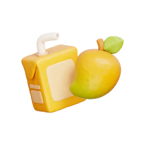 Boîte de jus de mangue  3D Icon