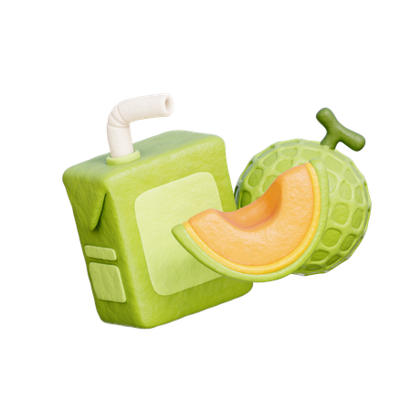 Boîte de jus de melon  3D Icon