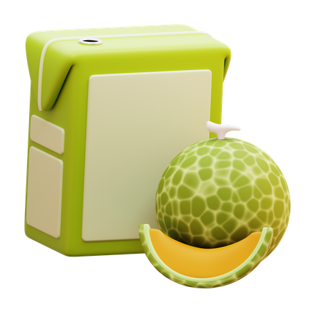 Boîte de jus de melon  3D Icon