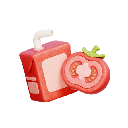 Boîte de jus de tomate  3D Icon