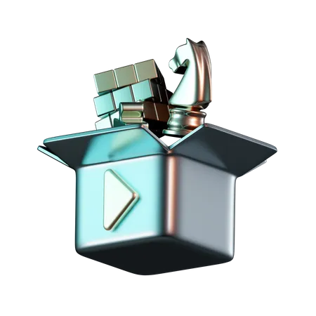 Boîte de jeu  3D Icon