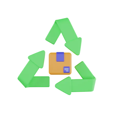 Boîte de recyclage  3D Icon