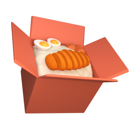 Boîte de riz  3D Icon
