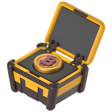 Boîte à bitcoins  3D Icon