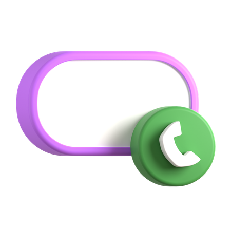 Zone de texte avec téléphone  3D Icon