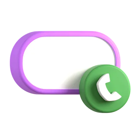 Zone de texte avec téléphone  3D Icon