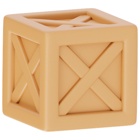 Boite en bois  3D Icon