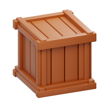 Boite en bois  3D Icon