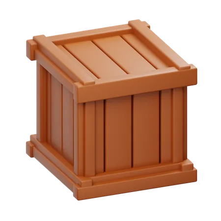 Boite en bois  3D Icon