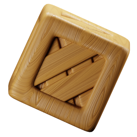 Boite en bois  3D Icon