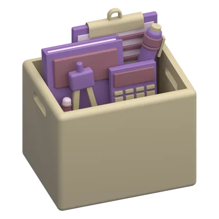 Boîte en carton résignée  3D Icon