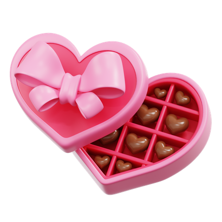 Boîte coeur en chocolat  3D Icon