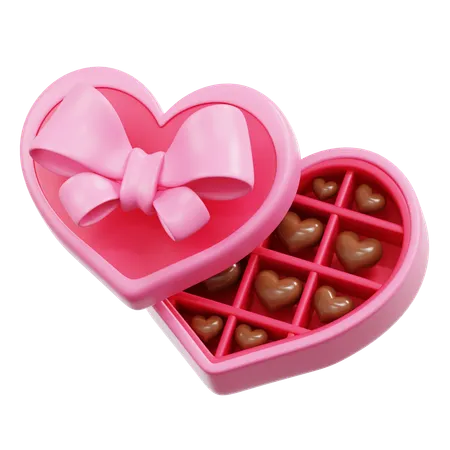 Boîte coeur en chocolat  3D Icon