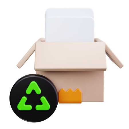 Boîte recyclable  3D Icon