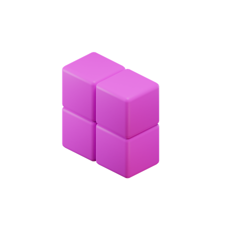 Boîte bloc tetris  3D Icon