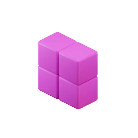 Boîte bloc tetris  3D Icon