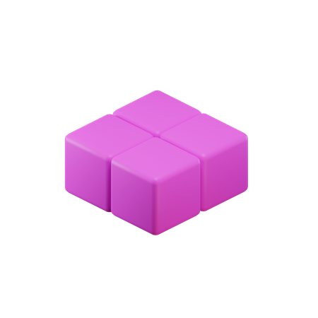 Boîte bloc tetris  3D Icon