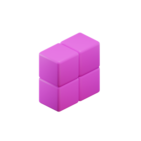 Boîte bloc tetris  3D Icon