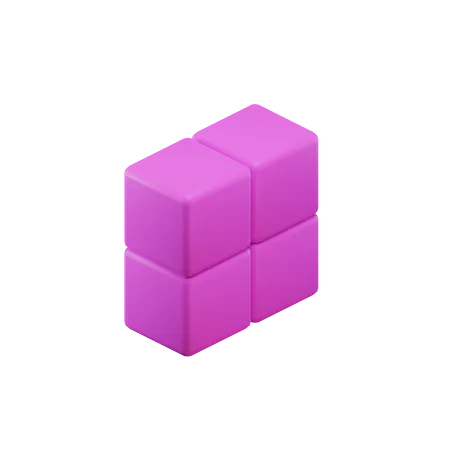 Boîte bloc tetris  3D Icon