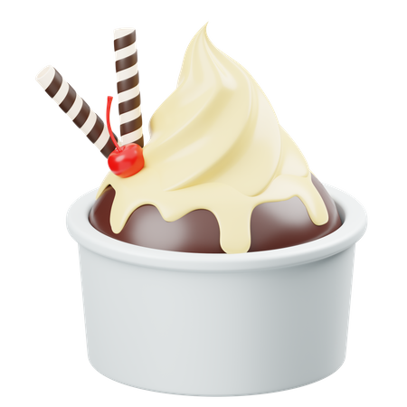 Bol de crème glacée  3D Icon