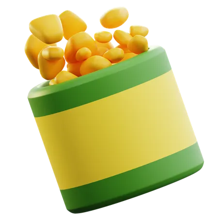 Bol de pop-corn  3D Icon