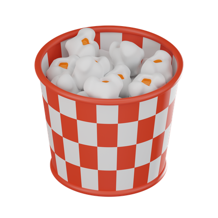 Bol de pop-corn  3D Icon