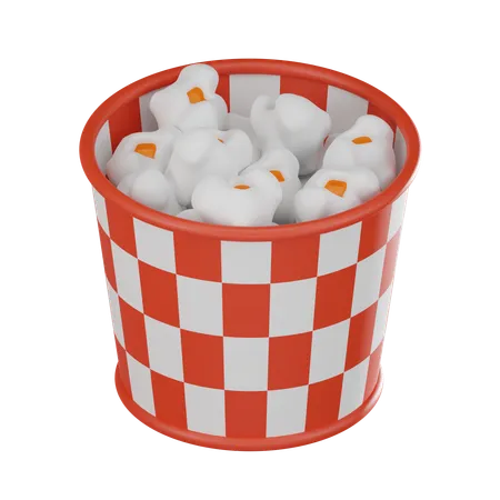 Bol de pop-corn  3D Icon