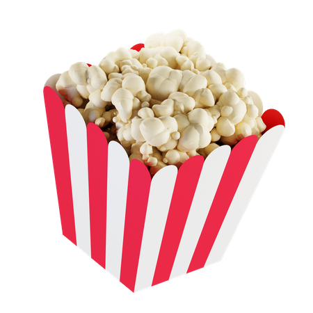 Bol de pop-corn  3D Illustration