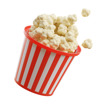 Bol de pop-corn  3D Illustration