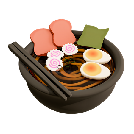 Bol de ramen  3D Illustration